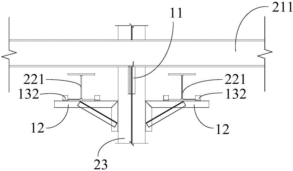 基坑立柱与基坑双向支撑的连接结构的制作方法与工艺