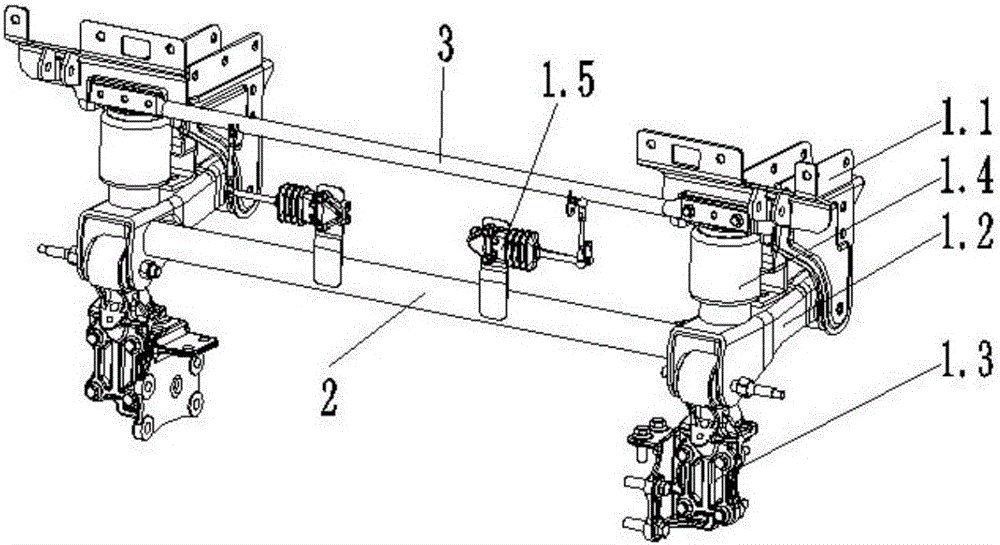 驾驶室四气囊全浮悬置装置的制作方法
