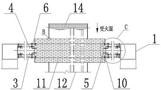 一種防火墻電纜托架貫穿的制作方法與工藝