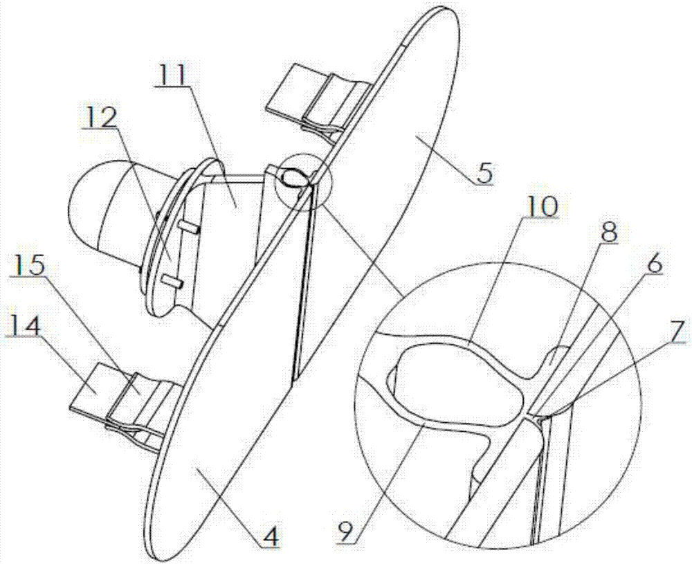 一种双侧柔性连接两片式摩托车观后镜的制作方法与工艺