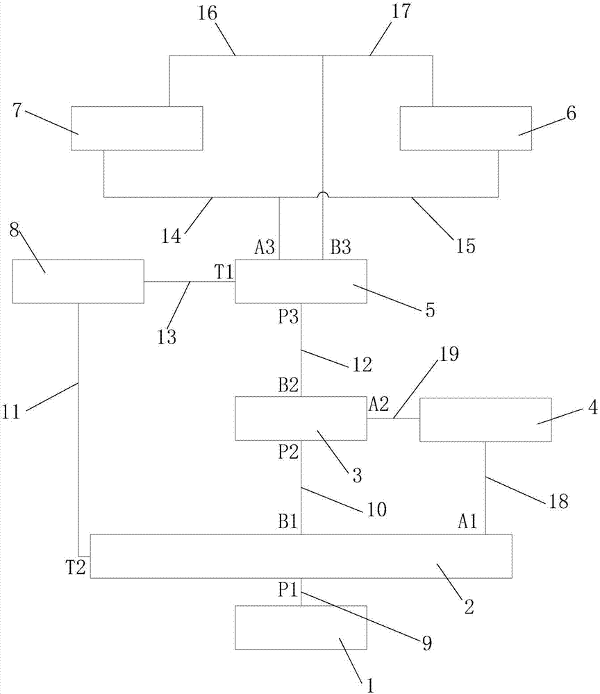 一種用于攤鋪機(jī)多路閥系統(tǒng)的液壓支撐輪控制回路的制作方法與工藝