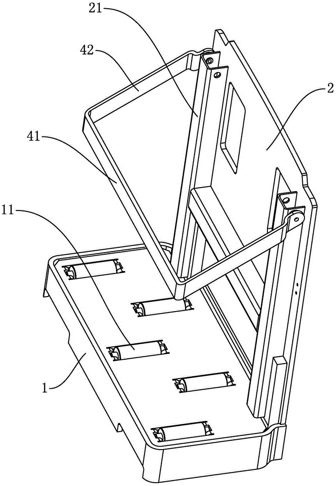 電動叉車用電瓶箱與動力箱的安裝結(jié)構(gòu)的制作方法與工藝