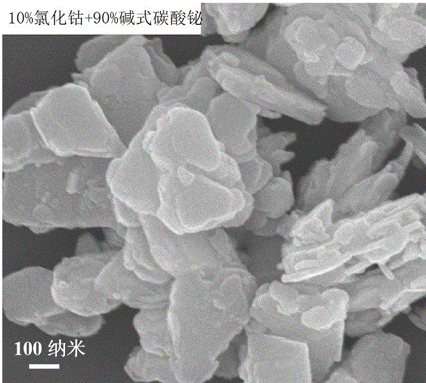 一种钴氧化物掺杂的碱式碳酸铋/氯氧化铋光催化剂及其制备方法与流程