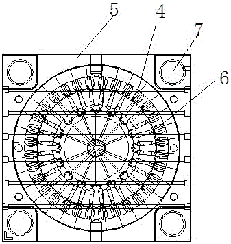 一种批量塑料勺的立式插入注塑成型模结构的制作方法与工艺