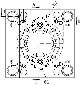 一种采用换向杆控制液压缸运动的液压抽芯模具装置的制作方法