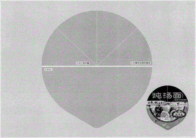 盒裝方便面Ⅵ界面設(shè)計所具有的可折疊餐盒使用功能的制作方法與工藝