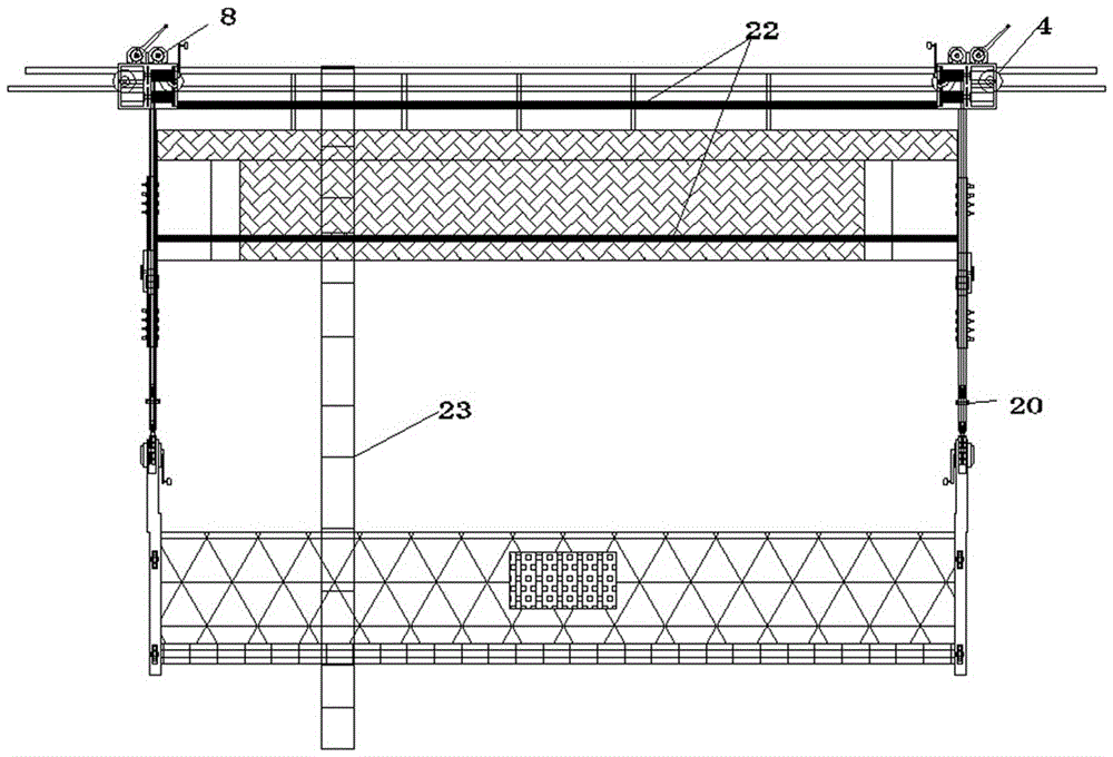 一種懸空建筑物底部防護修補處理懸吊平臺裝置的制作方法