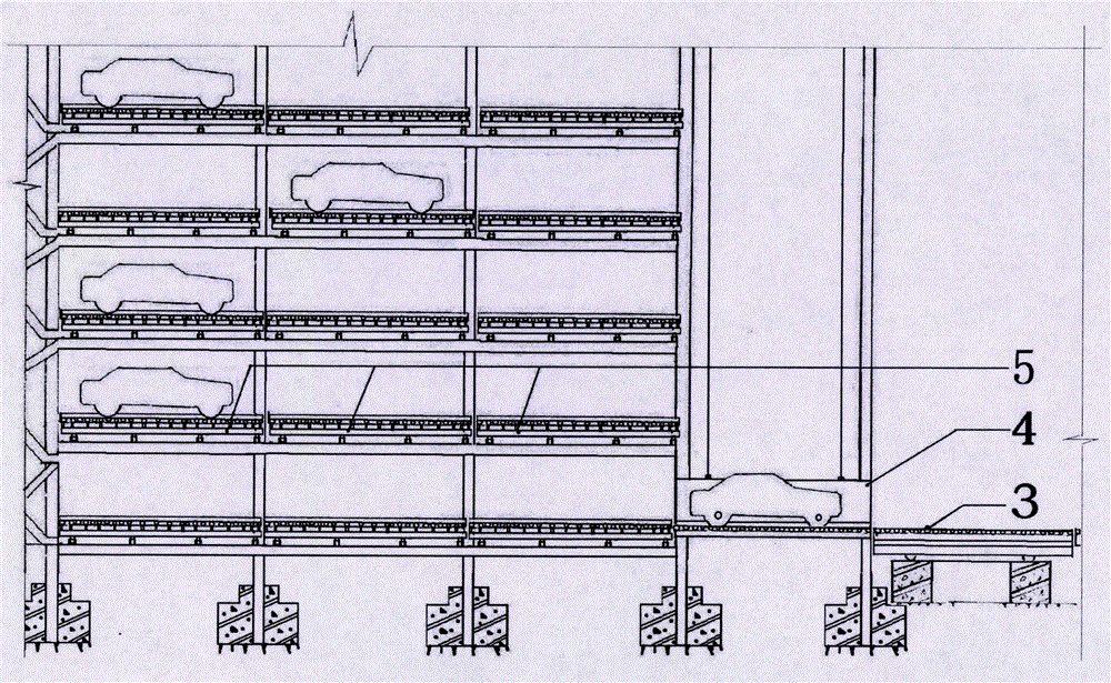 外入旋轉(zhuǎn)塔梳齒升降輥傳輸立體車庫的制作方法與工藝