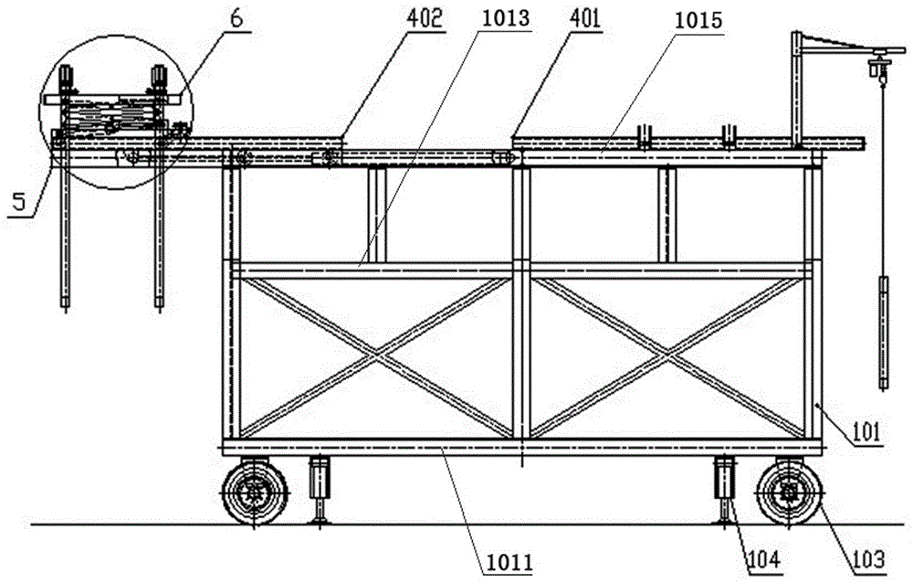 隧道用門架式多功能支護(hù)臺(tái)車的制作方法與工藝