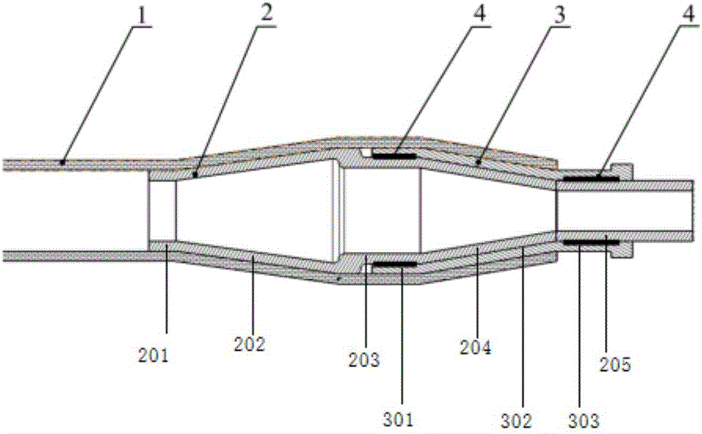 一种复合材料中空杆与金属接头的连接结构的制作方法与工艺