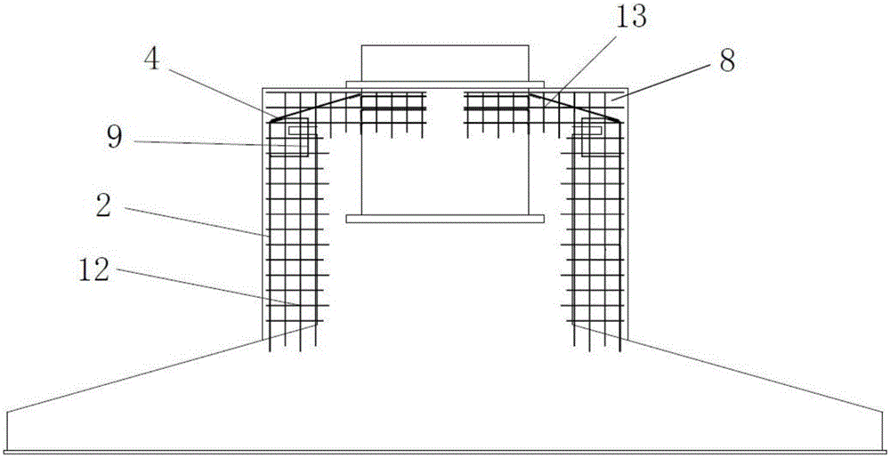 一種增設(shè)斜向抗拉鋼筋的風(fēng)機(jī)基礎(chǔ)加固方法與流程