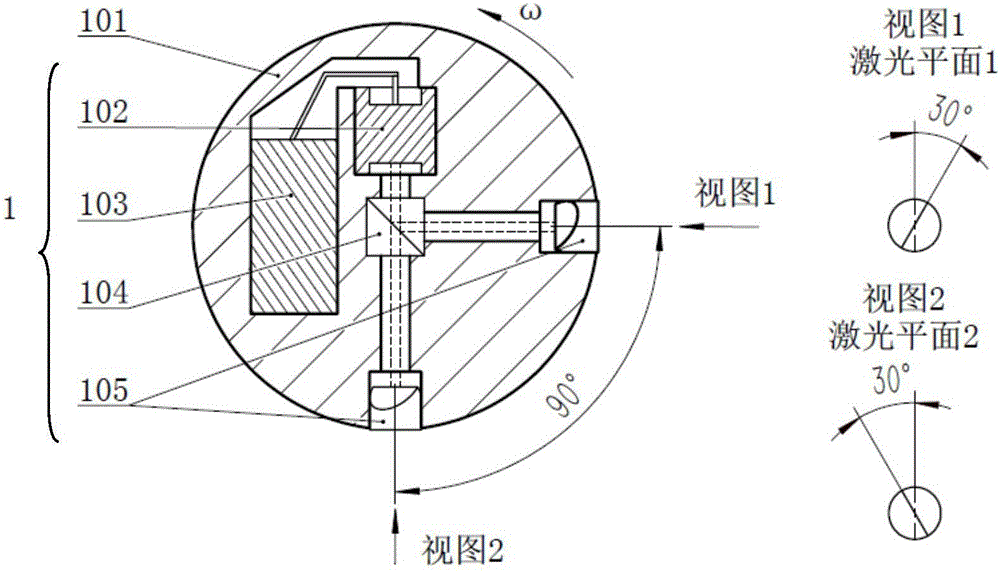 一種雙扇形旋轉(zhuǎn)激光自動(dòng)經(jīng)緯儀裝置的制作方法