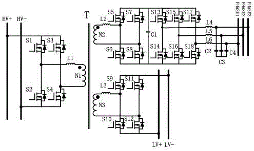 匹配直流微电网三通道交直流隔离型全桥变换器的制作方法与工艺