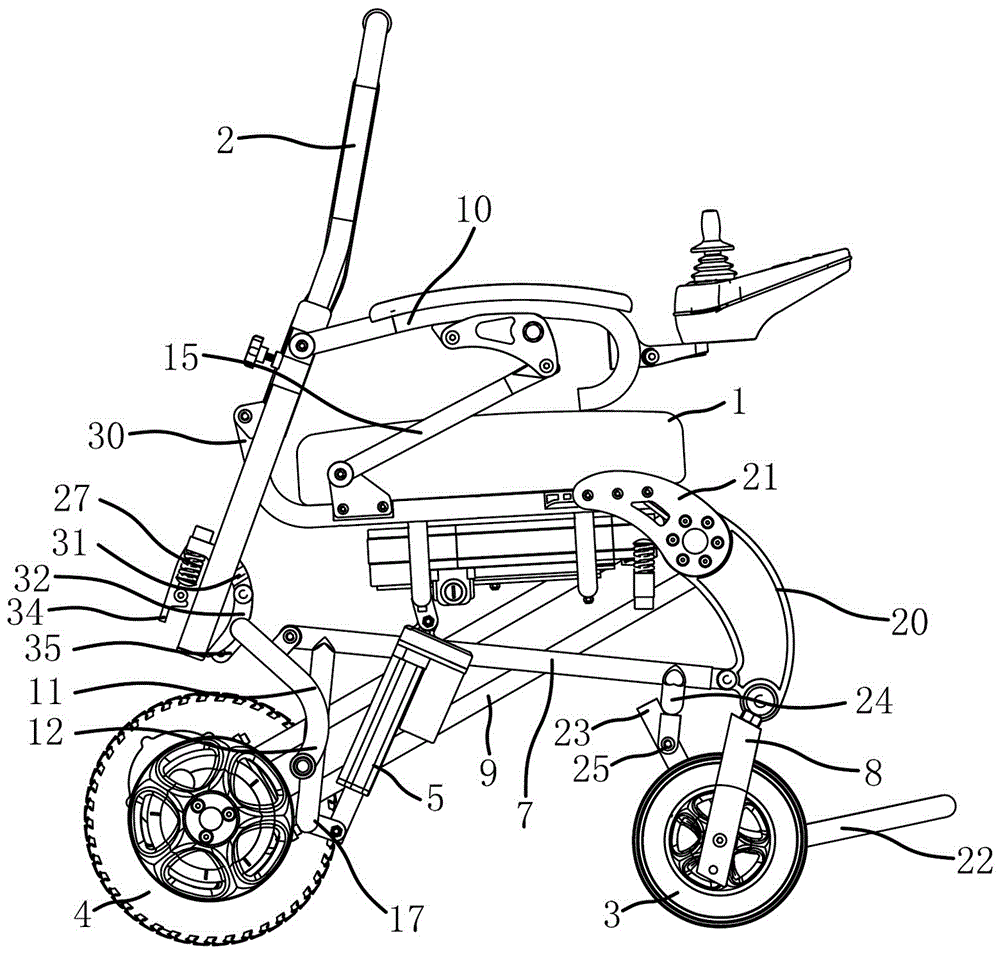 可折叠电动轮椅的制作方法与工艺