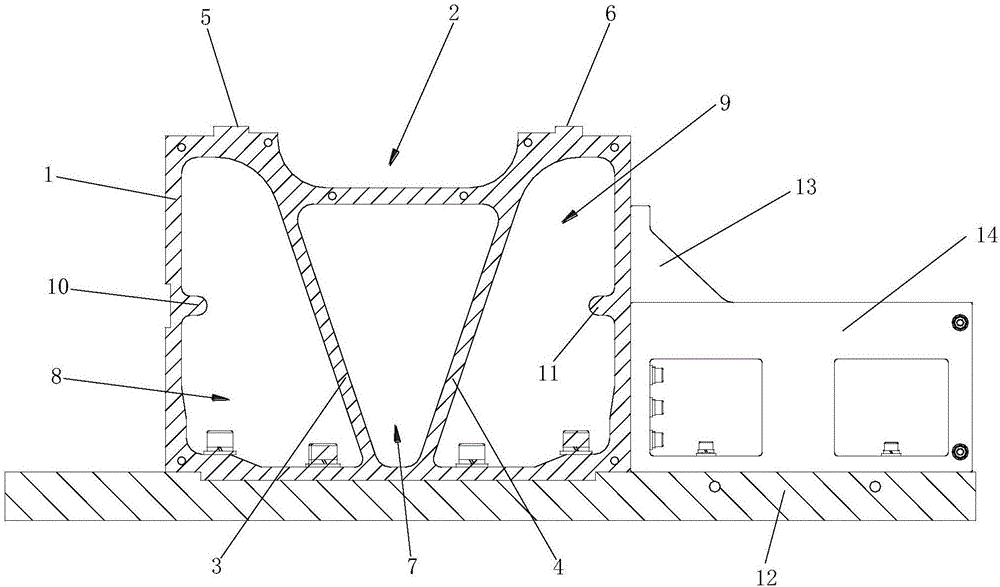 一种激光切割机挤压铝横梁结构的制作方法与工艺