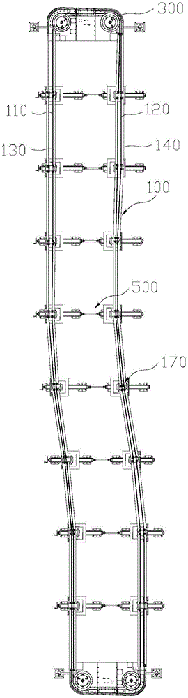 链轨装置及用于薄膜同步拉伸及松弛的输送系统的制作方法
