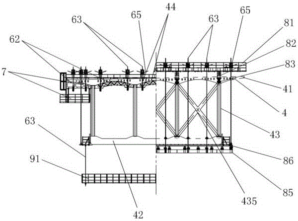 折形鋼腹板連續(xù)箱梁移動(dòng)吊機(jī)模架懸澆結(jié)構(gòu)的制作方法與工藝