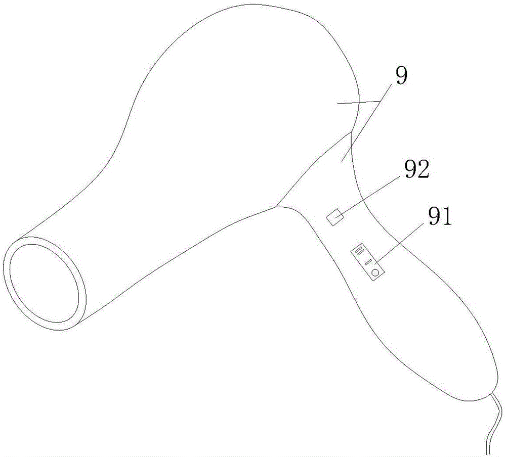 一種帶按壓開關(guān)電吹風(fēng)的制作方法與工藝