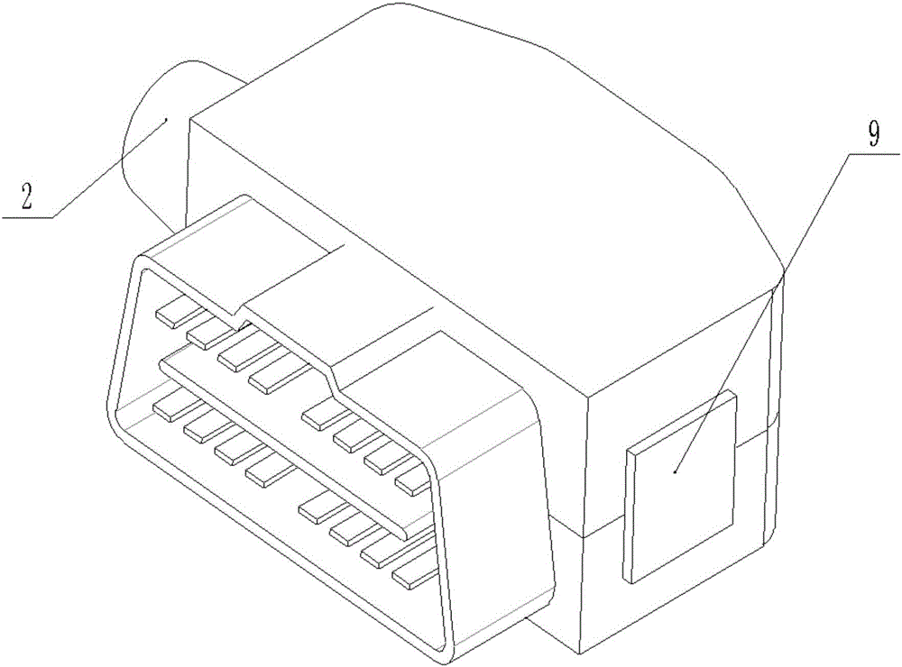 一種出線方向可調(diào)的OBD接口插件的制作方法與工藝