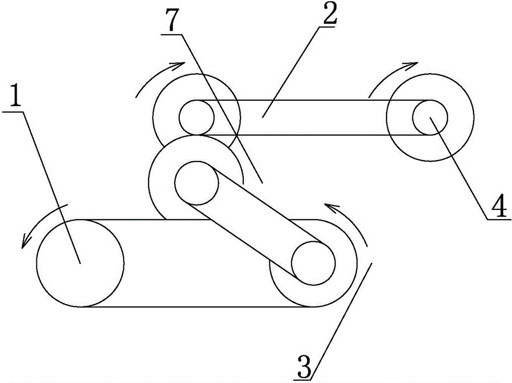 甘蔗剝?nèi)~機(jī)輥筒傳動結(jié)構(gòu)的制作方法與工藝