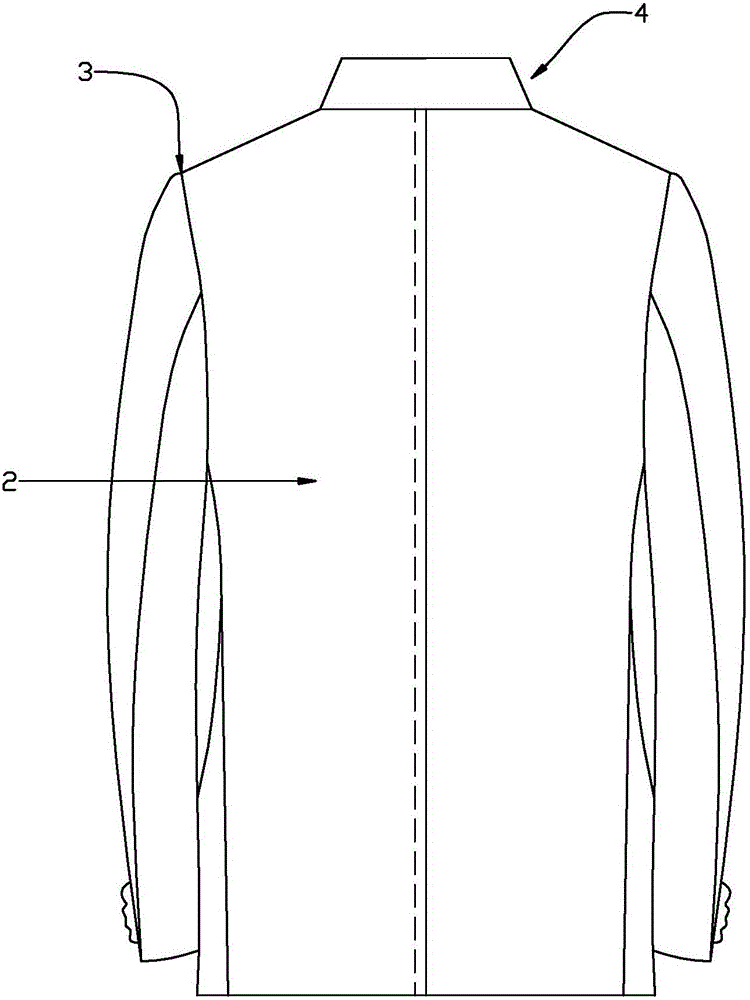 一種門襟不外翻的西服的制作方法與工藝