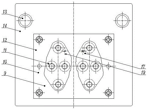 一種汽車驅(qū)動橋連接支架沖孔打字同步加工模具的制作方法與工藝