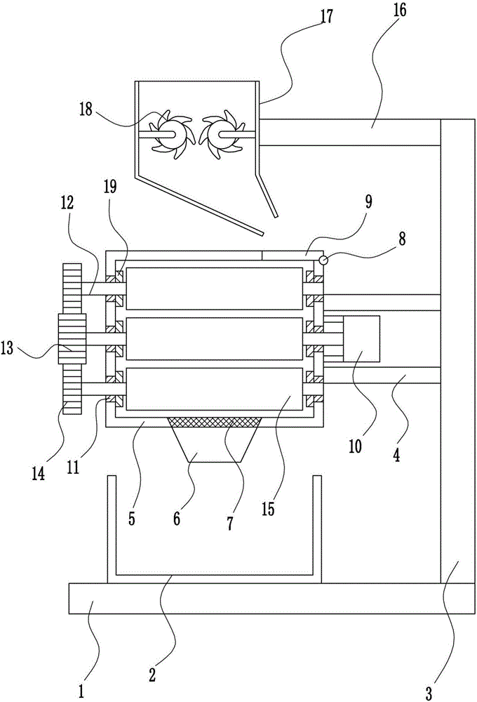 一種PVC建筑模板生產(chǎn)用廢舊塑料磨粉機(jī)的制作方法與工藝