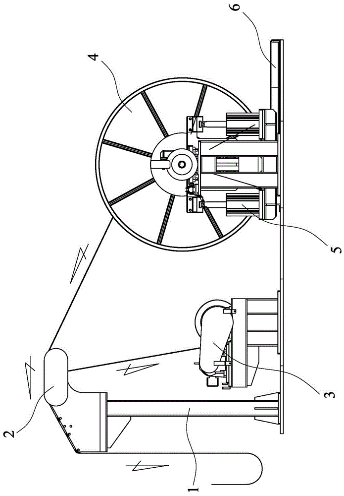 橡胶胎胶片卷取释放装置的制作方法