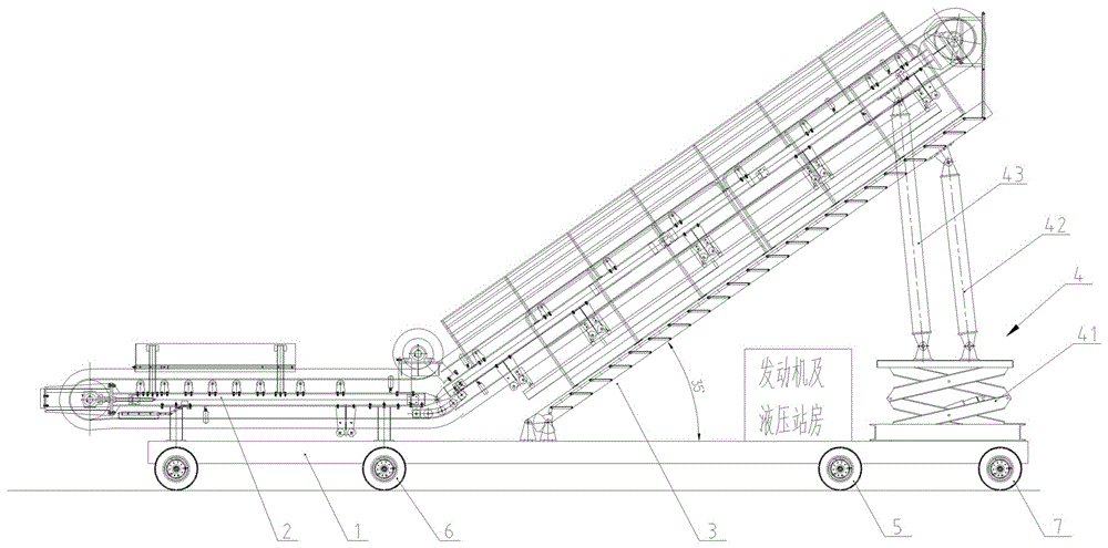 移動式角度可調(diào)的波狀擋邊皮帶機(jī)的制作方法與工藝