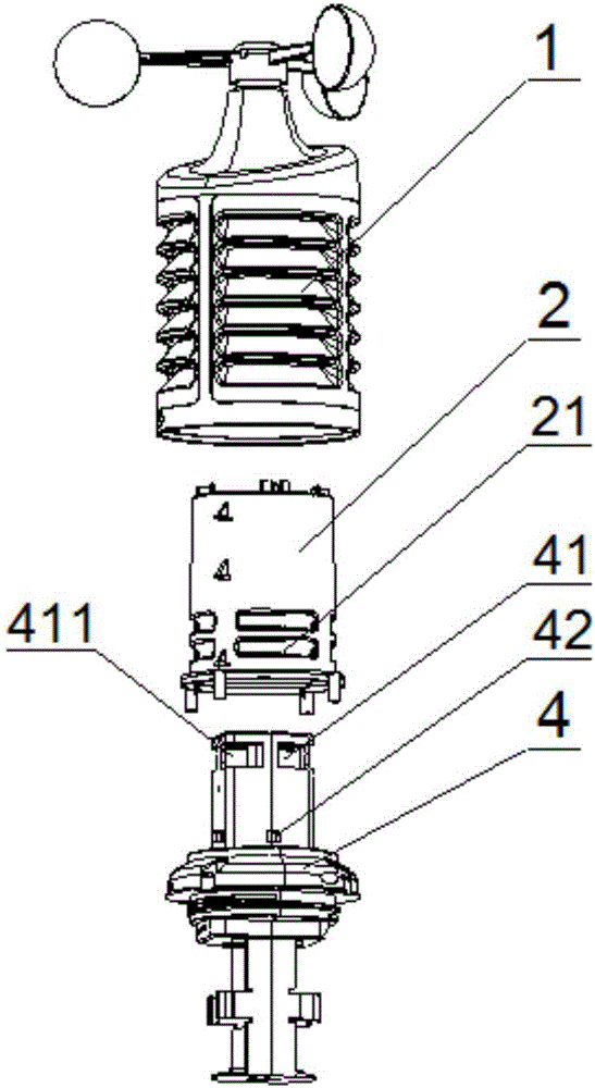 一种电子钟配套风速计防水笼结构的制作方法与工艺