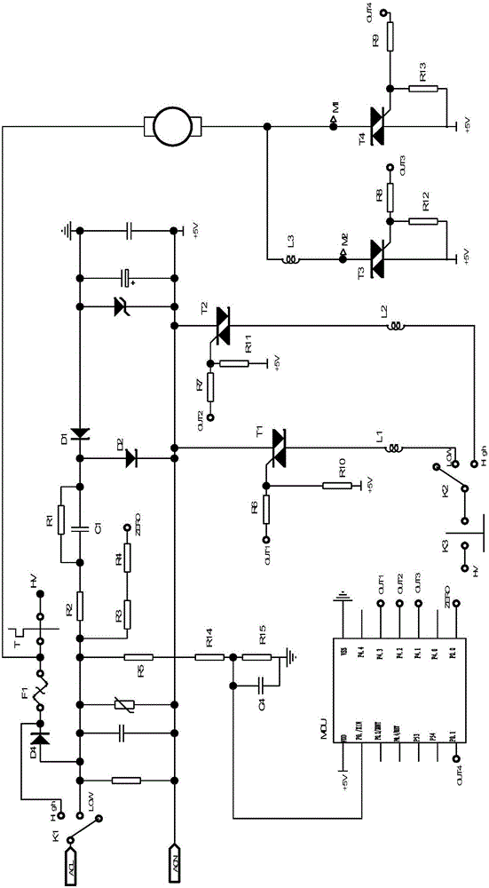 一種吹風機電壓自適應識別電路的制作方法與工藝