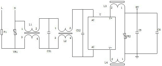 一種定時(shí)降功率LED燈電源的制作方法與工藝