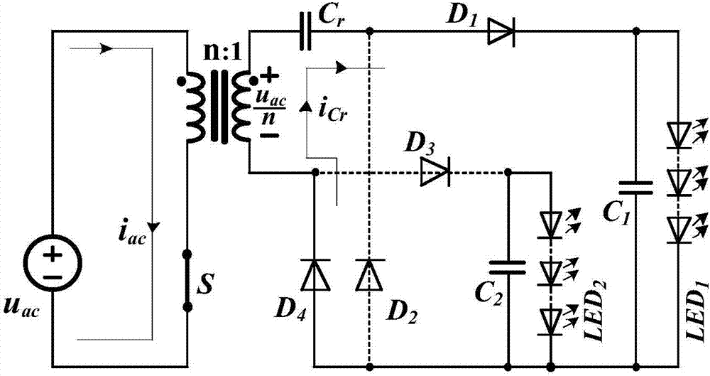 一種基于無(wú)橋PFC的LED驅(qū)動(dòng)電路的制作方法與工藝