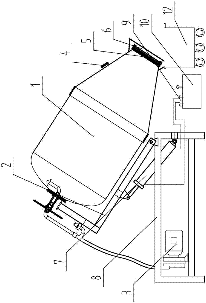 一種帶真空吸料和傾斜出料的真空滾揉機的制作方法與工藝