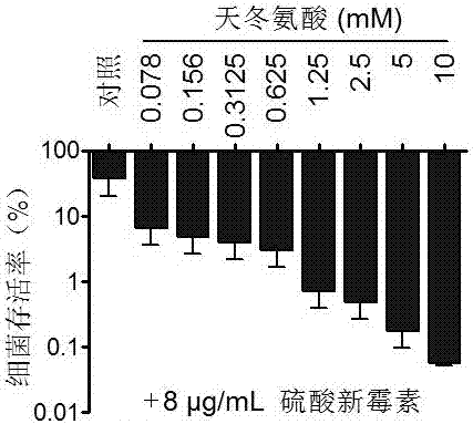 天冬氨酸作為硫酸新霉素增效劑的應(yīng)用的制作方法與工藝