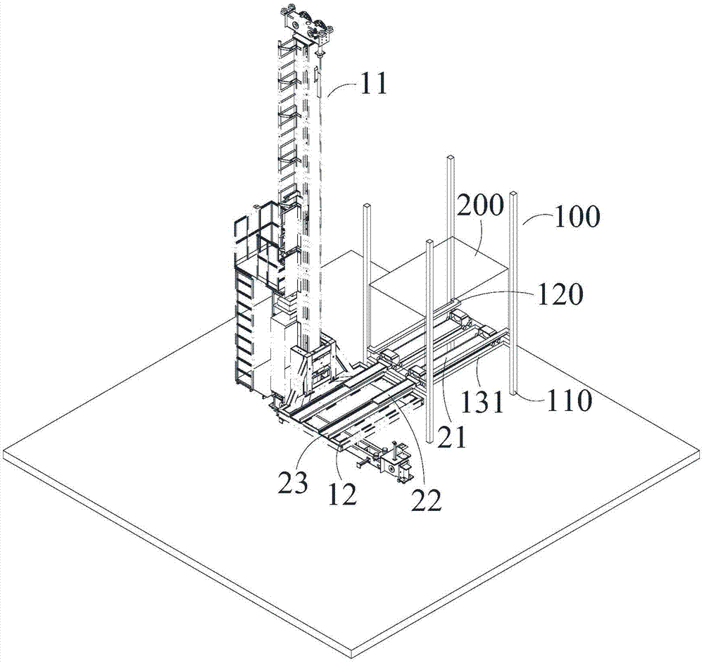 货叉式堆垛机及货物存取装置的制作方法
