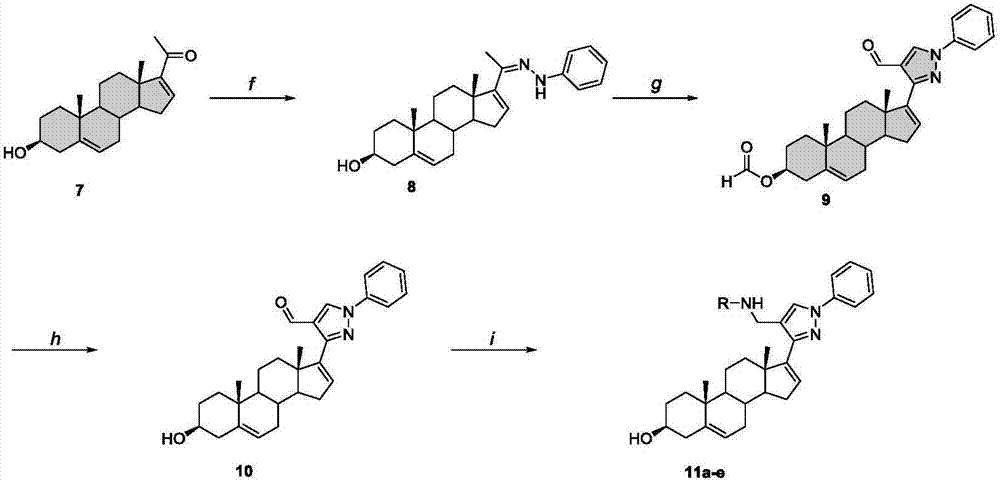 一組具有抗癌活性吡唑基甾體衍生物的制備方法及應(yīng)用與流程