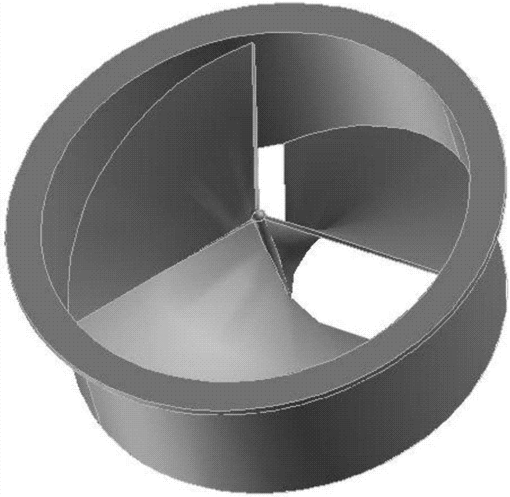 一种带圆弧螺旋形叶片的冷却塔用双转轮水轮机的制作方法与工艺