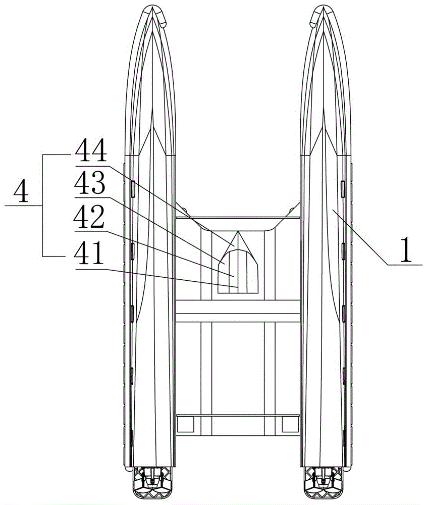 一种抗风浪双体船结构的制作方法与工艺