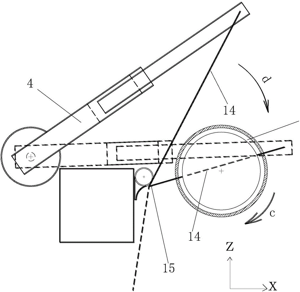 一種用于玻璃纖維絡(luò)紗機(jī)的自動(dòng)上卷和切絲裝置的制作方法