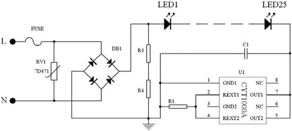 采用高压无金线白光LED芯片的去电源化光电模组的制作方法与工艺