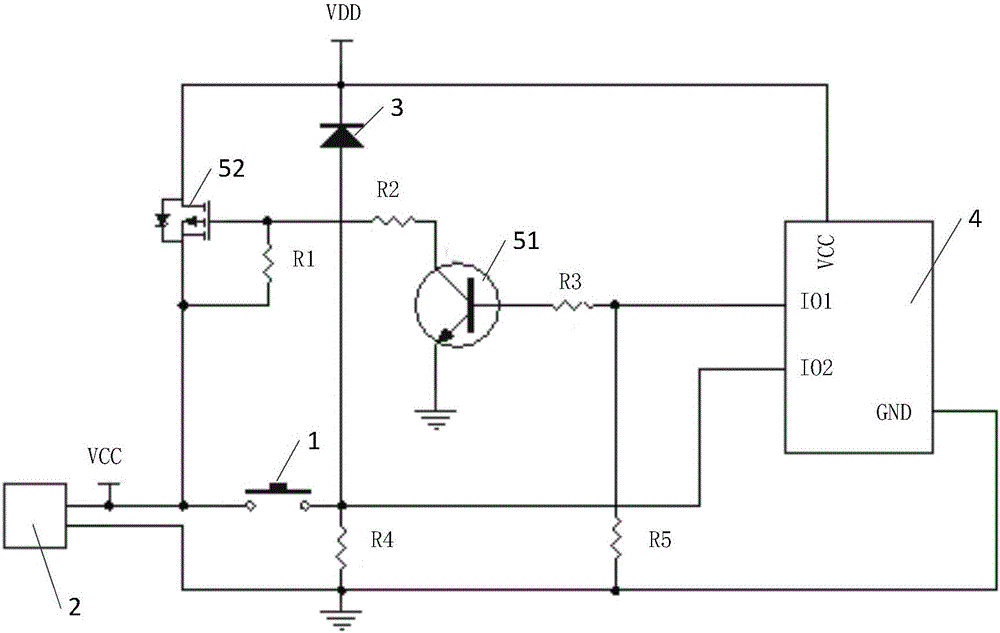 一種用于單片機(jī)的單鍵開關(guān)機(jī)控制系統(tǒng)的制作方法與工藝