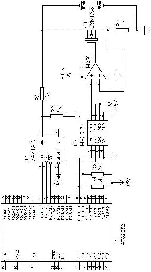 一种模拟电子技术教学用的程控电子负载的制作方法与工艺