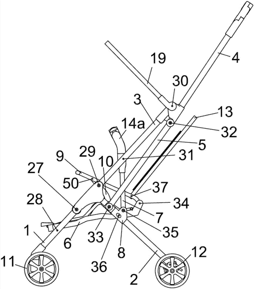 一種可折疊推車車架及可折疊推車的制作方法與工藝