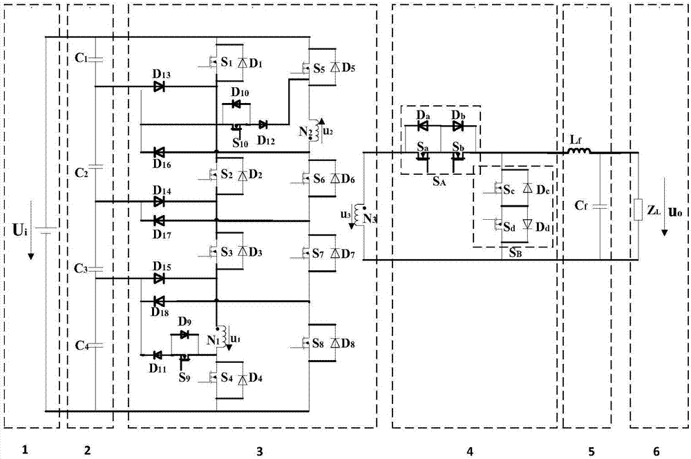 正激式五電平逆變器的制作方法與工藝