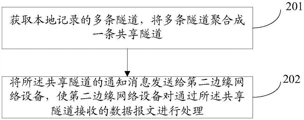 一種整合隧道資源的方法、裝置以及處理報文的方法與流程