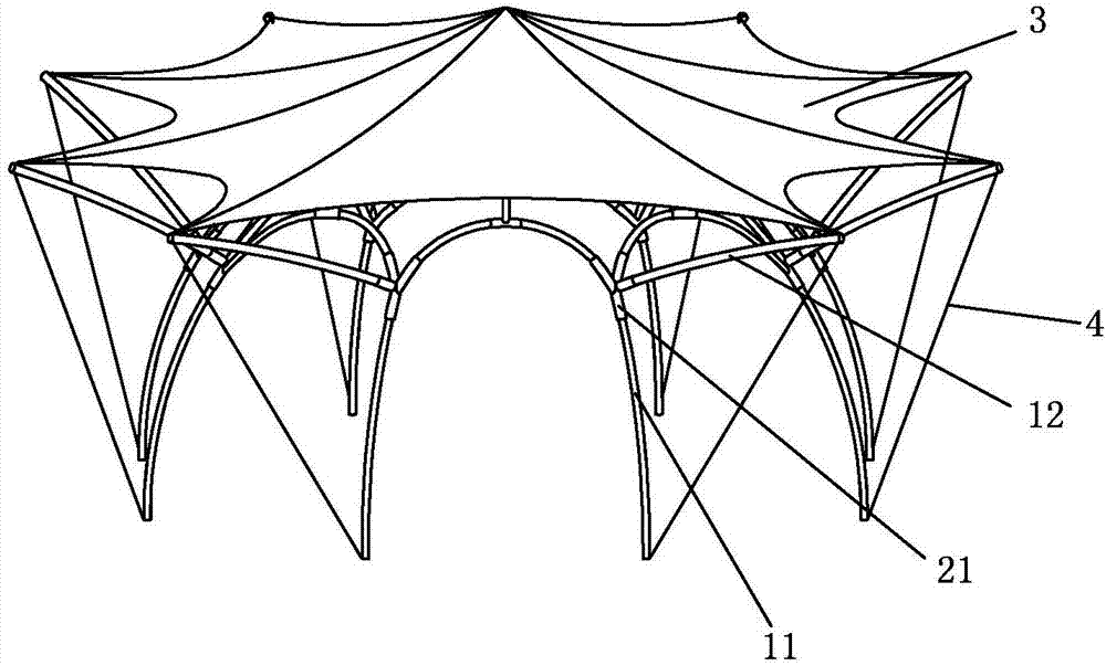 一种具有Y字形支撑杆的凉棚及帐篷的制作方法与工艺