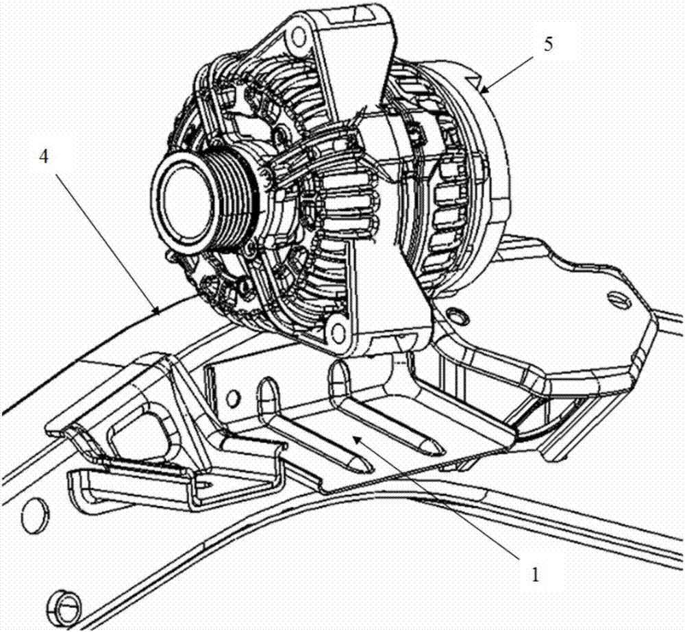 一種汽車發(fā)電機(jī)擋泥板及汽車的制作方法與工藝