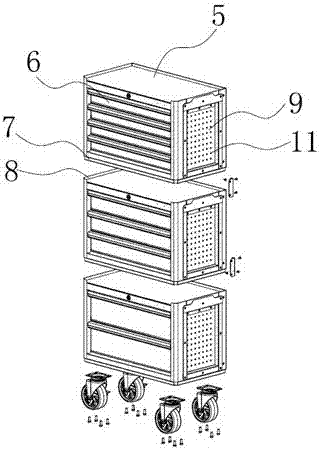 一種可堆疊組合工具柜的制作方法與工藝
