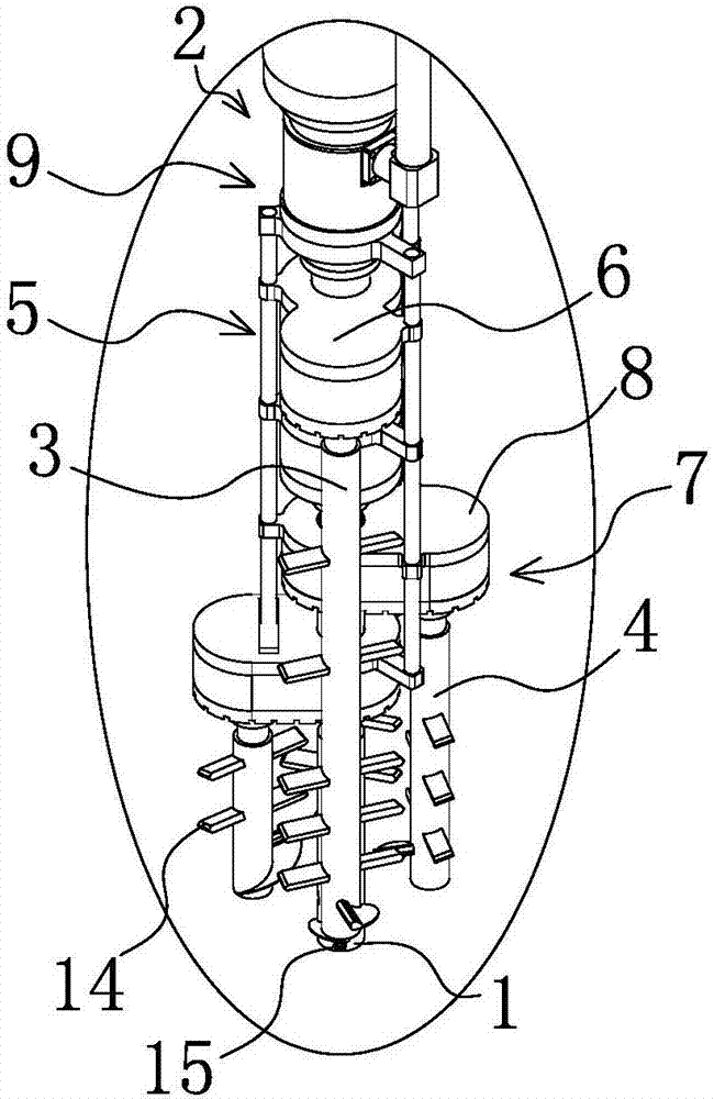 打樁機(jī)的鉆桿分布結(jié)構(gòu)的制作方法與工藝